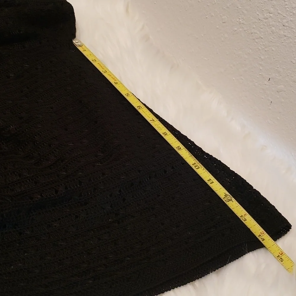 Emma James Black Knit Top Lined Sequins Elegant NWOT